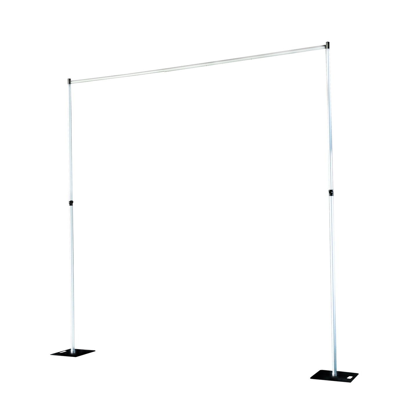 12ft Aluminum Adjustable Backdrop Stand with Heavy Steel Base Plate, Commercial Grade DIY Pipe and Drape Photography Background Frame