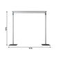 Adjustable Pipe and Drape Backdrop Stand with Double Cross Bars, Silver Aluminum Frame Support System 12ft x 12ft with Heavy Steel Bases