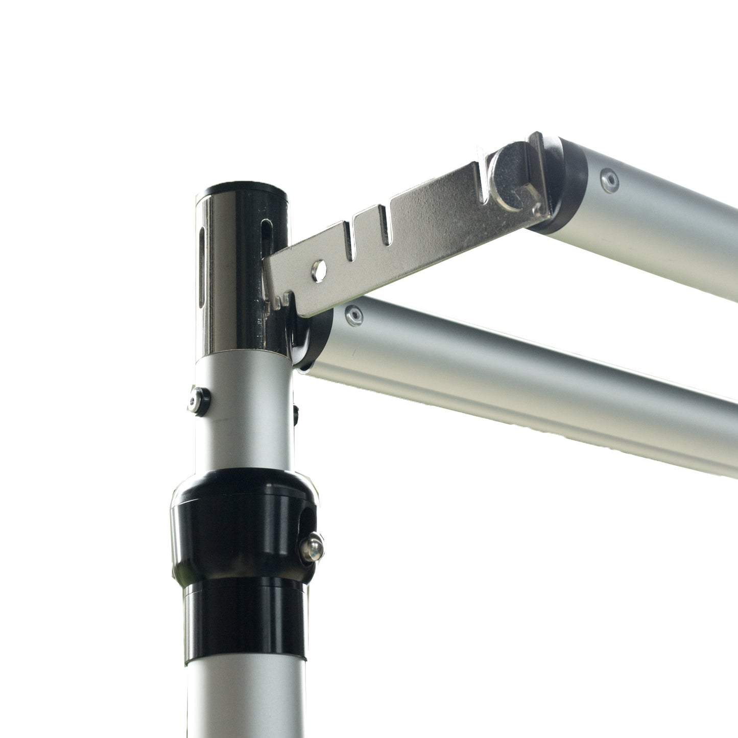 Adjustable Pipe and Drape Backdrop Stand with Double Cross Bars, Silver Aluminum Frame Support System 12ft x 12ft with Heavy Steel Bases