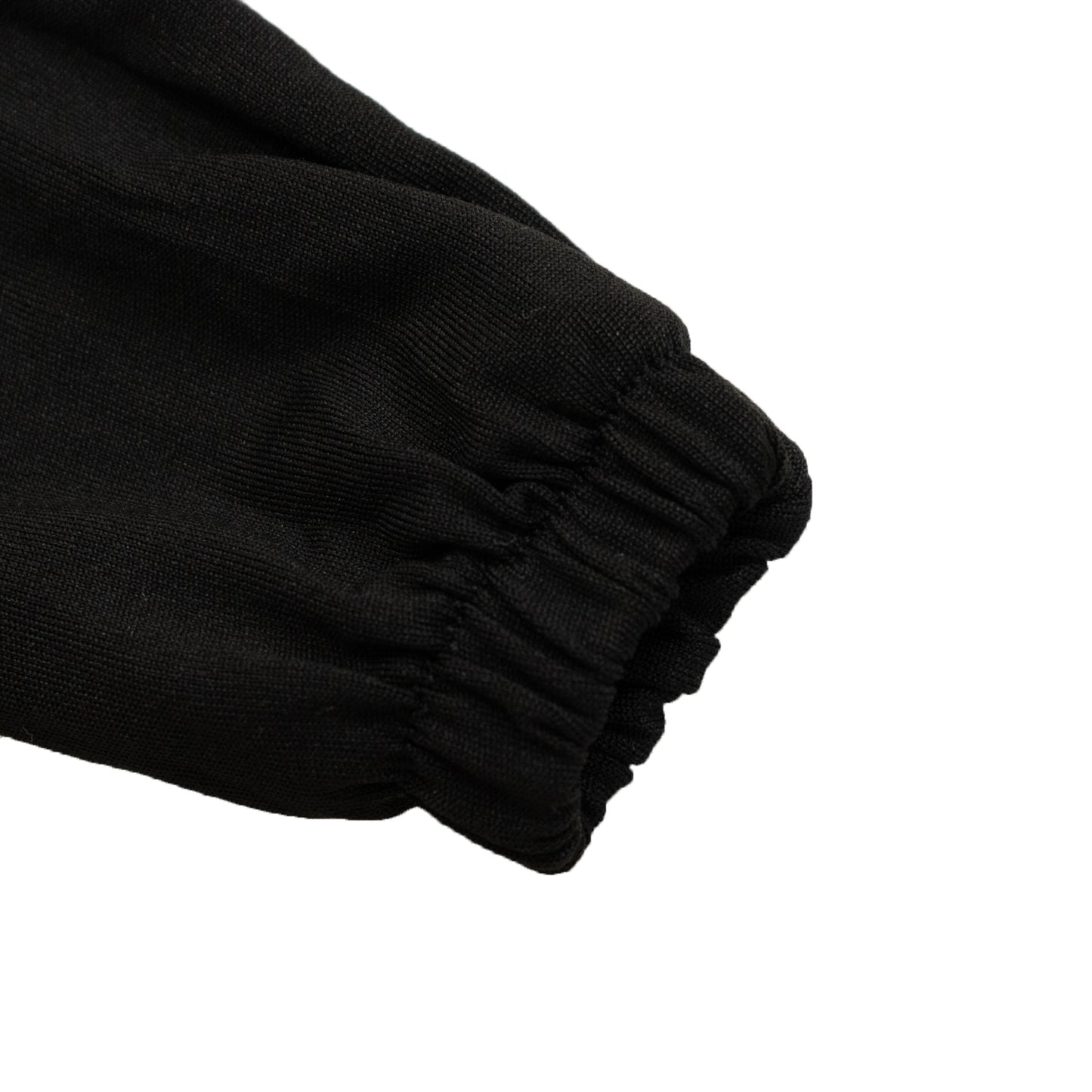 Black spandex cover for upright pole, ideal for event setups and lighting.
