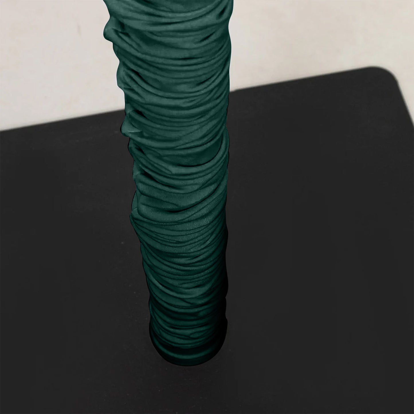 20ft Spandex Upright Pole Cover – Hunter Emerald Green, Stretch Fabric for Curved Aluminum Chandelie