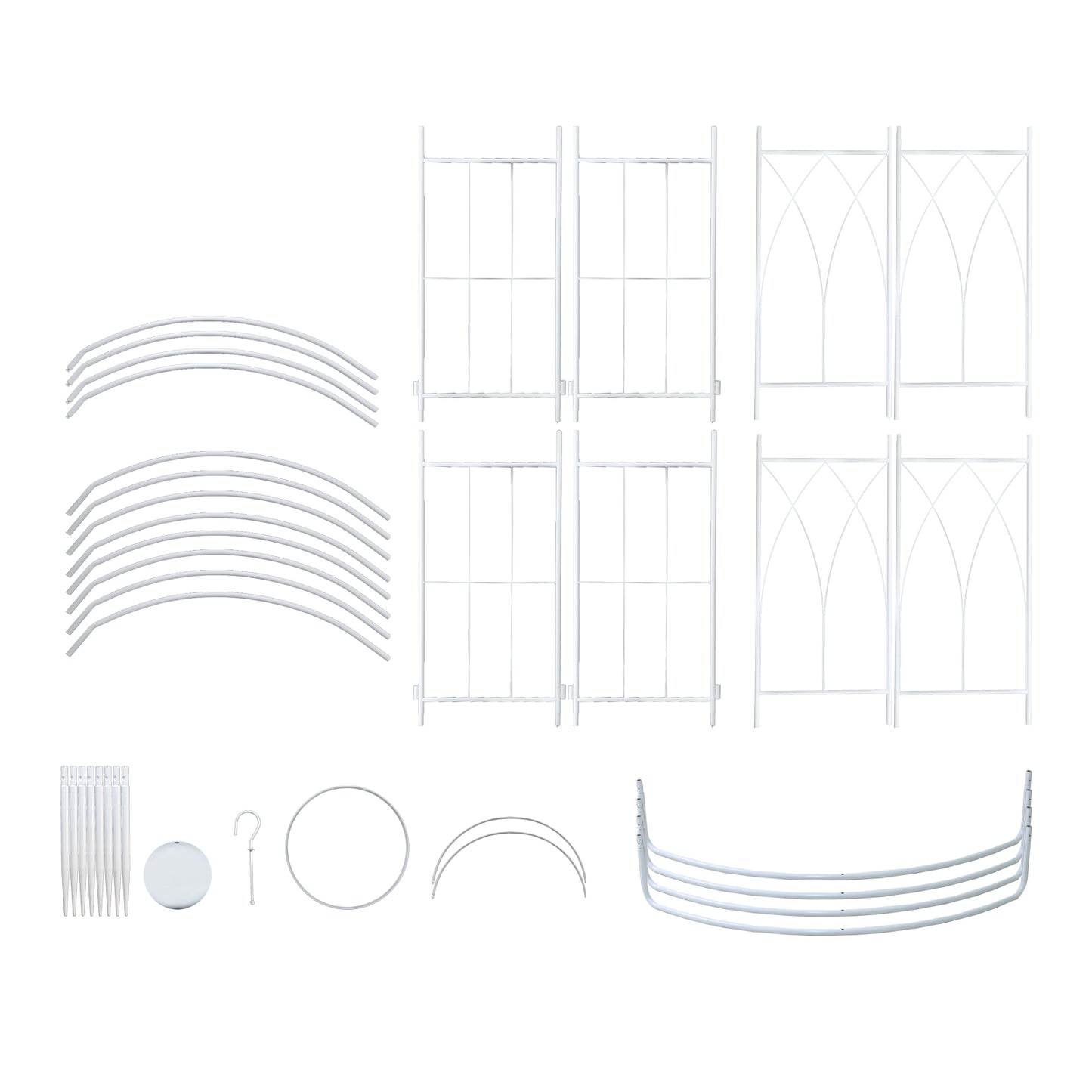 10ft White Metal Birdcage Ceremony Arch – Garden Gazebo Pergola Arbor Trellis for Outdoor Weddings, Vines & Flowers