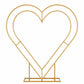 7ft Gold Double Heart Backdrop Stand – Metal Wedding Arch Frame for Balloons, Flowers & Event Décor