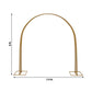 8ft Gold Metal Dome Wedding Arch, Heavy-Duty Backdrop Stand 3D Floral Balloon Frame