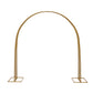 8ft Gold Metal Dome Wedding Arch, Heavy-Duty Backdrop Stand 3D Floral Balloon Frame