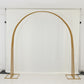 8ft Gold Metal Dome Wedding Arch, Heavy-Duty Backdrop Stand 3D Floral Balloon Frame