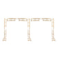 6ftx12ft Gold Rectangular Arbor - Freestanding 6' High Over the Table Stand, Backdrop Stand with Double Frame for Floral Balloon Décor