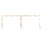 6ftx16ft Gold Rectangular Arbor - Freestanding 6' High Over the Table Stand, Backdrop Stand with Double Frame for Floral Balloon Décor