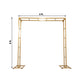 6ftx6ft Gold Square Arbor - Freestanding 6' High Over the Table Stand, Backdrop Stand with Double Frame for Floral Balloon Décor