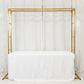 6ftx6ft Gold Square Arbor - Freestanding 6' High Over the Table Stand, Backdrop Stand with Double Frame for Floral Balloon Décor
