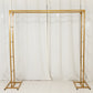 6ftx6ft Gold Square Arbor - Freestanding 6' High Over the Table Stand, Backdrop Stand with Double Frame for Floral Balloon Décor