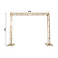 6ftx8ft Gold Rectangular Arbor - Freestanding 6' High Over the Table Stand, Backdrop Stand with Double Frame for Floral Balloon Décor