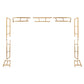 6ftx8ft Gold Rectangular Arbor - Freestanding 6' High Over the Table Stand, Backdrop Stand with Double Frame for Floral Balloon Décor