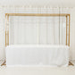 6ftx8ft Gold Rectangular Arbor - Freestanding 6' High Over the Table Stand, Backdrop Stand with Double Frame for Floral Balloon Décor