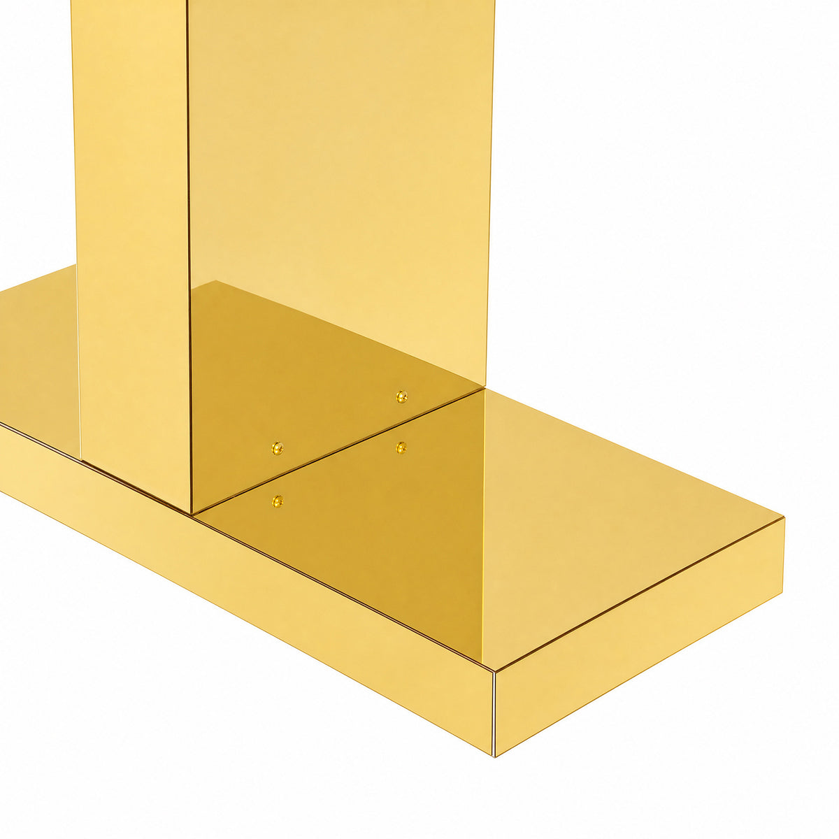 7.8ft Gold Mirror Finish Wedding Arch Backdrop Stand, Round Top Design with PVC Board Frame - Ceremo