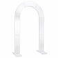 7.8ft Silver Mirror Finish Wedding Arch Backdrop Stand, Round Top Design with PVC Board Frame - Cere