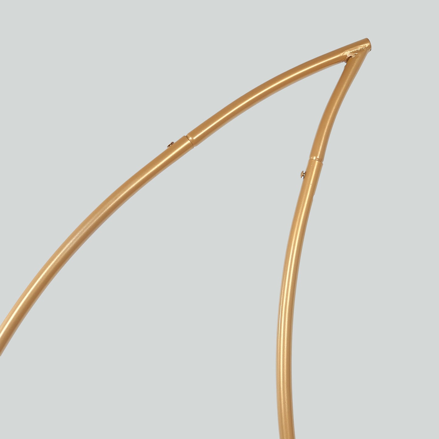 6.5ft Gold Metal Crescent Moon Wedding Arch Backdrop Stand, Curved Arbor Floral Balloon Frame with Sturdy Base