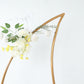 6.5ft Gold Metal Crescent Moon Wedding Arch Backdrop Stand, Curved Arbor Floral Balloon Frame with Sturdy Base