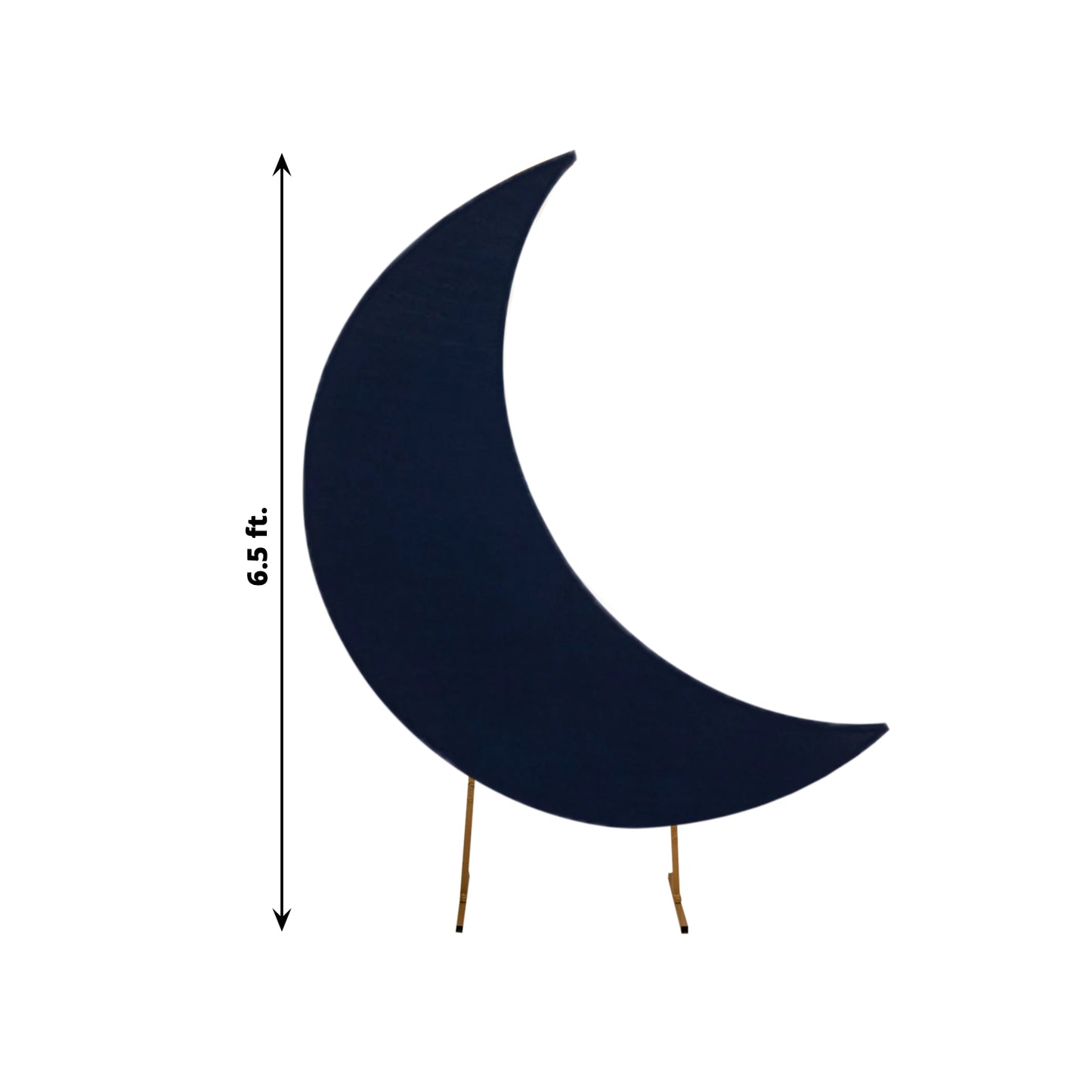6.5ft navy blue crescent moon backdrop stand for weddings