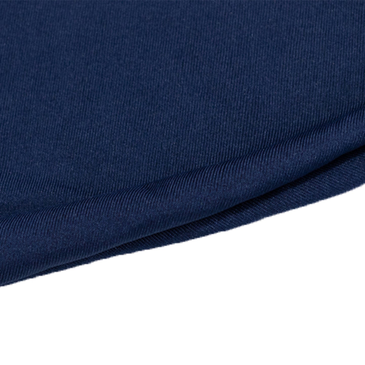 Navy blue spandex crescent moon backdrop cover for wedding arch.