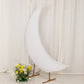 6.5ft White Spandex Crescent Moon Chiara Backdrop Stand Cover, Custom Stretch Fitted Wedding Arch Cover