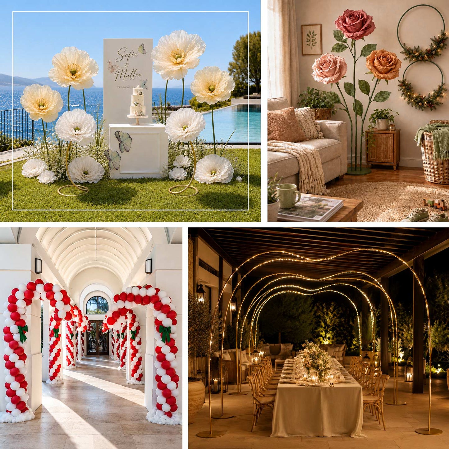 Multi-purpose PVC tubing designed for crafting custom party décor, floral designs, and creative inst