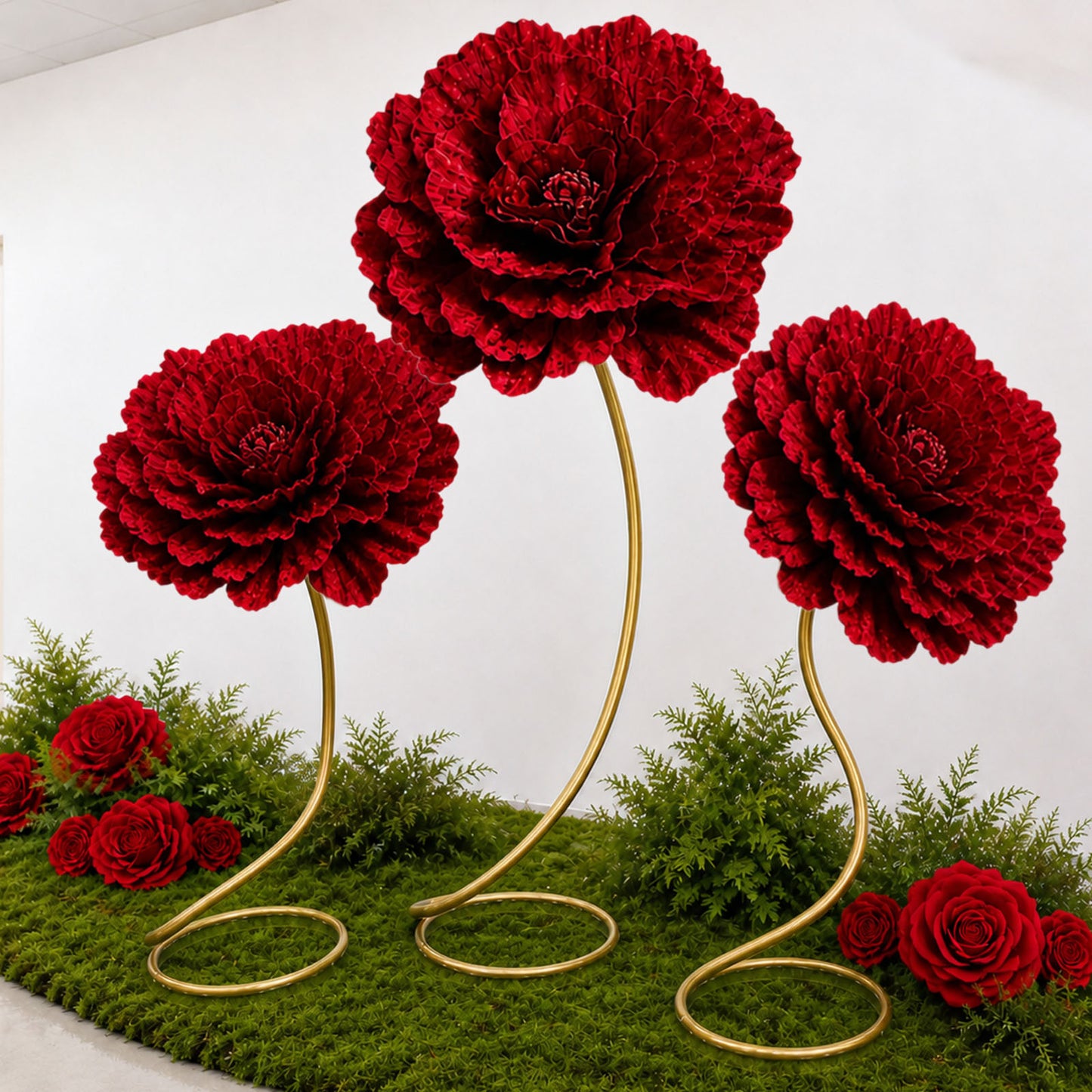 Gold Flexible PVC Pipe 32ft with Cutter – Bendable Tubing for Artificial Flower Installations, Ballo