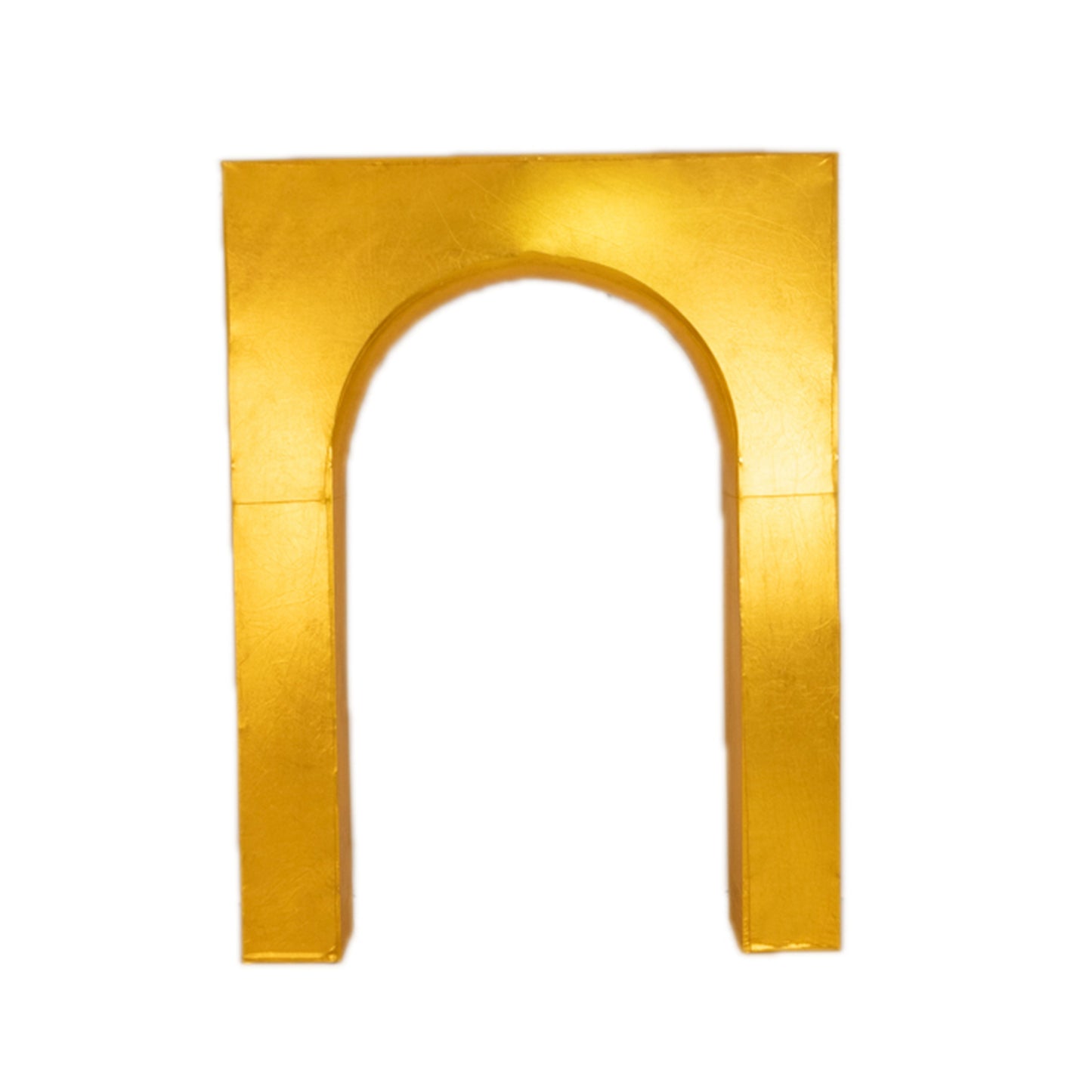 7ft Gold Metallic Spandex Backdrop Stand Cover for Arc de Triomphe Stand, Stretch Fitted Floral Balloon Frame Wedding Arch Cover