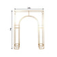 7ft Wedding Arch Rectangular Backdrop Stand – Arc de Triomphe Style 3D Heavy Duty Gold Metal Frame for Balloon & Floral Display