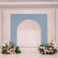 7ft Dusty Blue Spandex Backdrop Stand Cover for Arc de Triomphe Stand, Stretch Fitted Floral Balloon