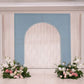 7ft Dusty Blue Spandex Backdrop Stand Cover for Arc de Triomphe Stand, Stretch Fitted Floral Balloon
