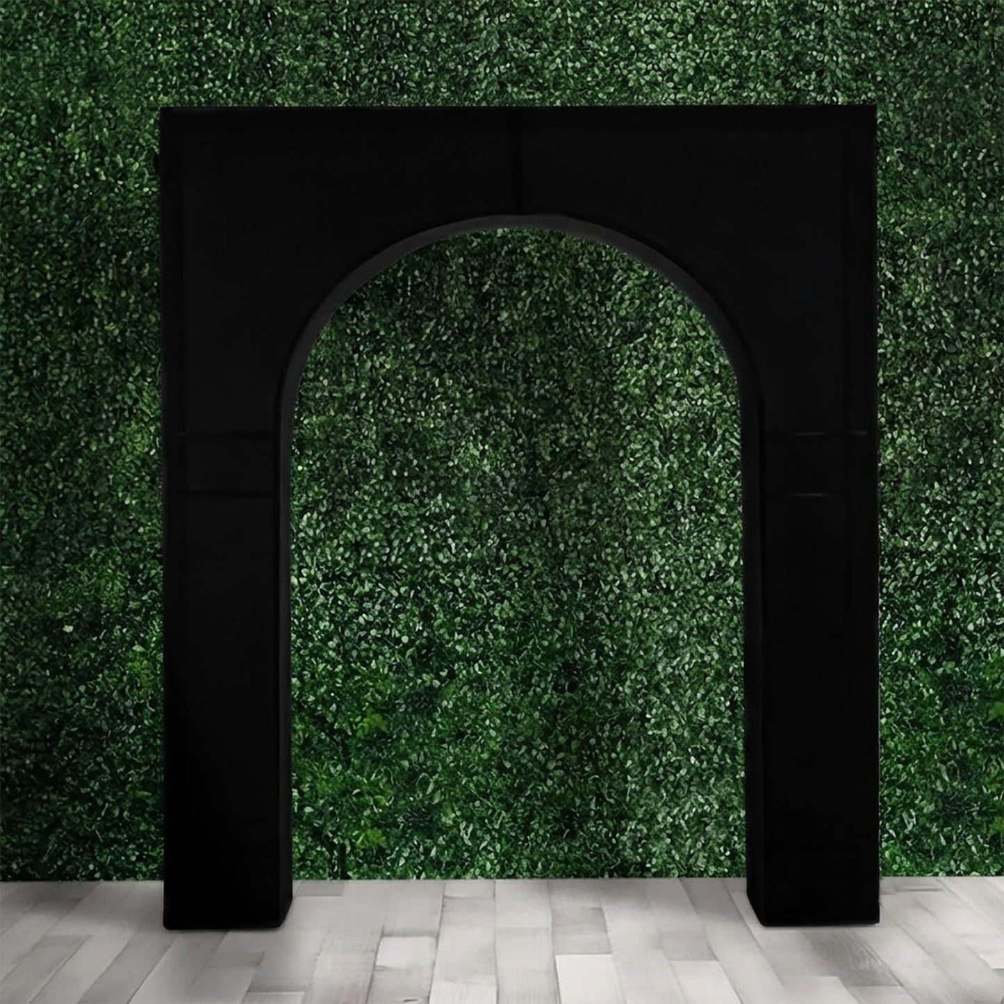 7ft Black Spandex Backdrop Stand Cover for Arc de Triomphe Stand, Stretch Fitted Floral Balloon Fram