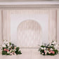 7ft White Spandex Backdrop Stand Cover for Arc de Triomphe Stand, Stretch Fitted Floral Balloon Fram