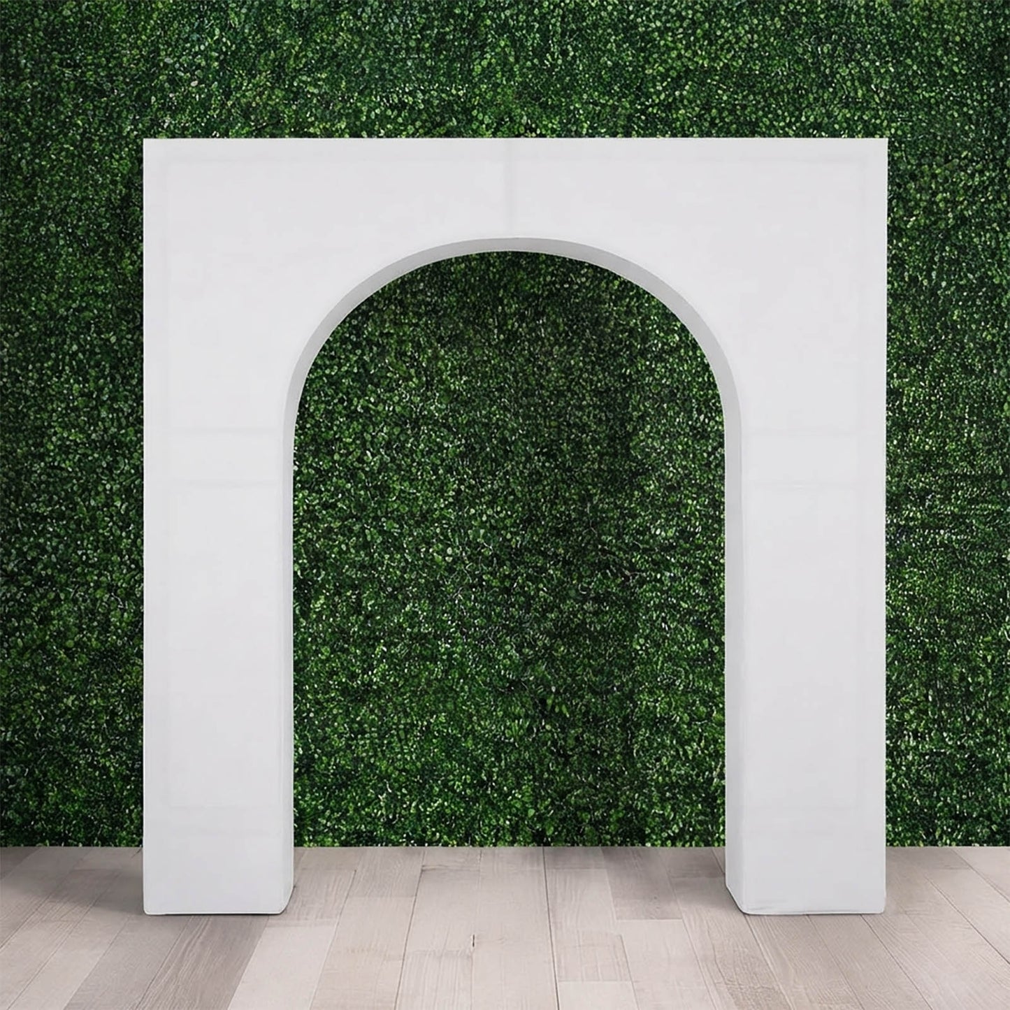 7ft White Spandex Backdrop Stand Cover for Arc de Triomphe Stand, Stretch Fitted Floral Balloon Fram
