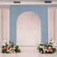 8ft Dusty Blue Spandex Backdrop Stand Cover for Arc de Triomphe Stand, Stretch Fitted Floral Balloon Frame Wedding Arch Cover