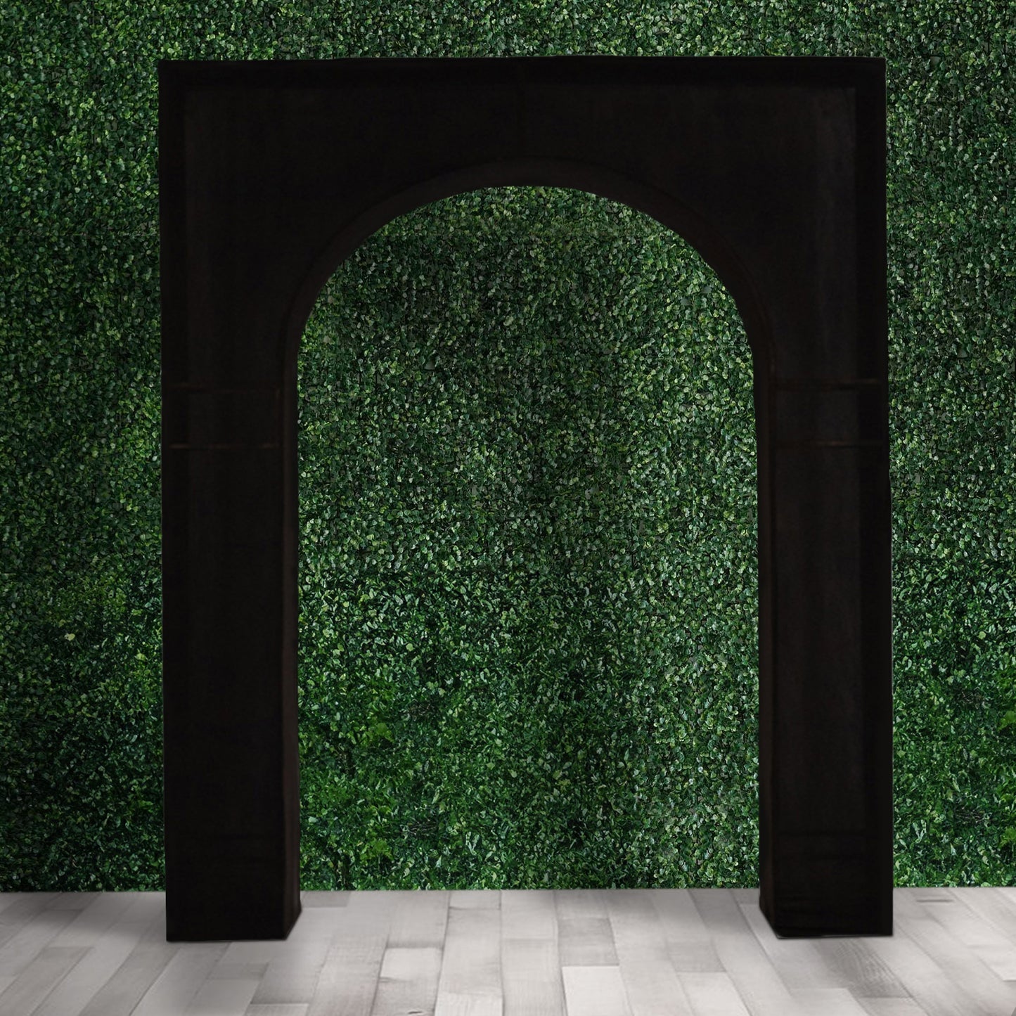 8ft Black Spandex Backdrop Stand Cover for Arc de Triomphe Stand, Stretch Fitted Floral Balloon Frame Wedding Arch Cover