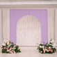 8ft Lavender Lilac Spandex Backdrop Stand Cover for Arc de Triomphe Stand, Stretch Fitted Floral Bal