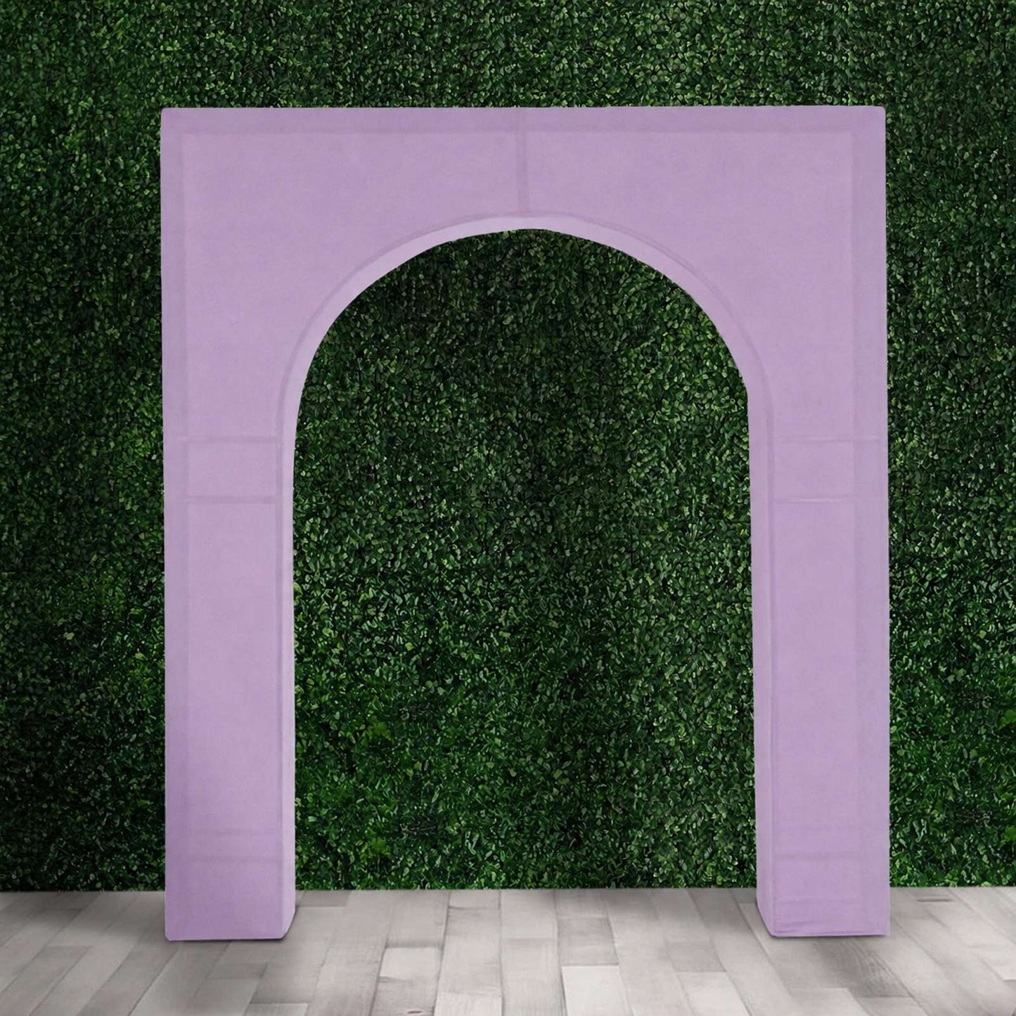8ft Lavender Lilac Spandex Backdrop Stand Cover for Arc de Triomphe Stand, Stretch Fitted Floral Bal