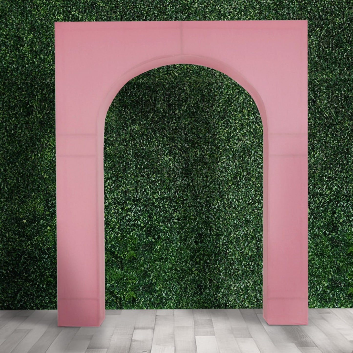 8ft Pink Spandex Backdrop Stand Cover for Arc de Triomphe Stand, Stretch Fitted Floral Balloon Frame Wedding Arch Cover