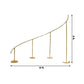 Gold curved wave wedding arch backdrop stand for balloon and floral décor.
