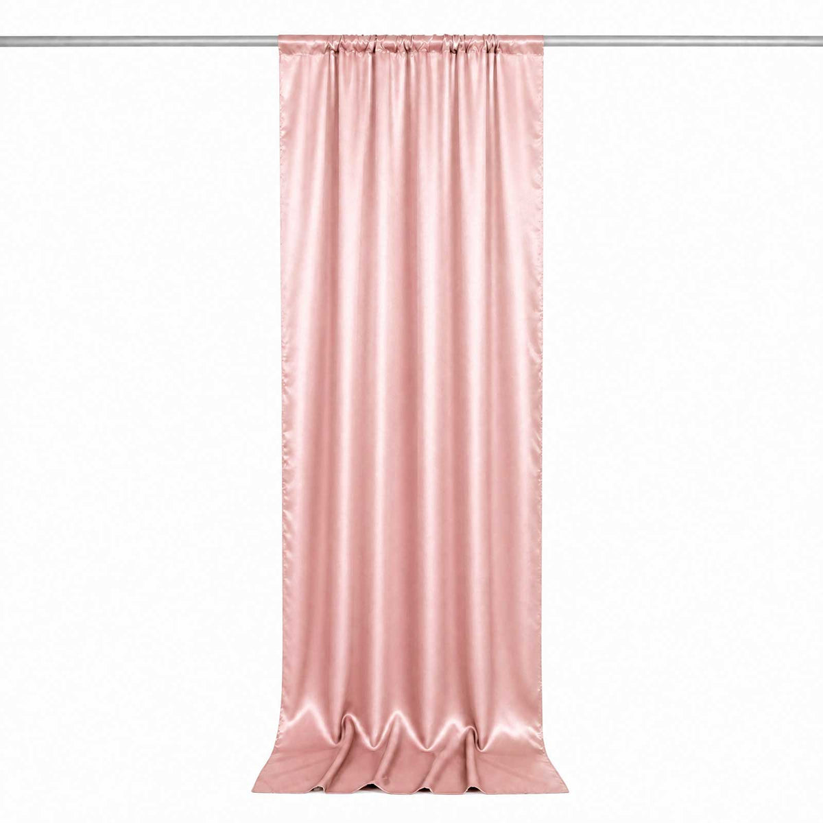 5ft x 10ft Satin Backdrop Curtain, Dusty Rose Event Drape Divider Panel – Photo Booth