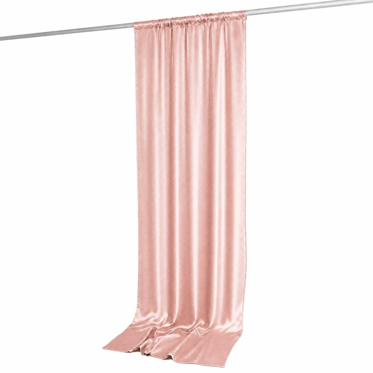 5ft x 10ft Satin Backdrop Curtain, Dusty Rose Event Drape Divider Panel – Photo Booth