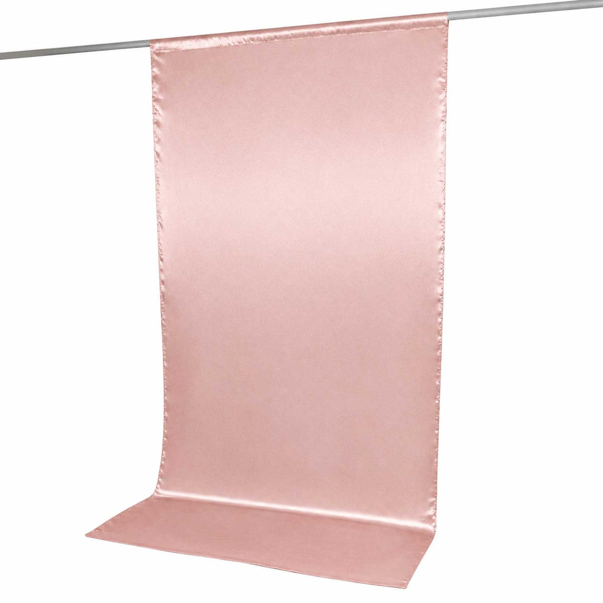 5ft x 10ft Satin Backdrop Curtain, Dusty Rose Event Drape Divider Panel – Photo Booth