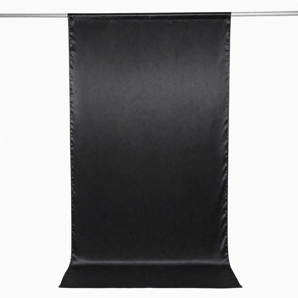 5ft x 10ft Satin Backdrop Curtain, Black Event Drape Divider Panel – Photo Booth