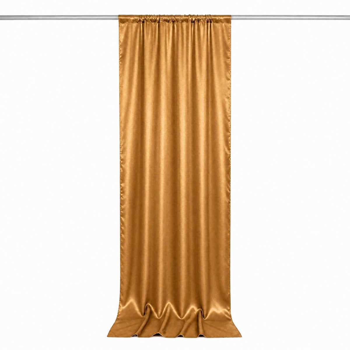 5ft x 10ft Satin Backdrop Curtain, Gold Event Drape Divider Panel – Photo Booth