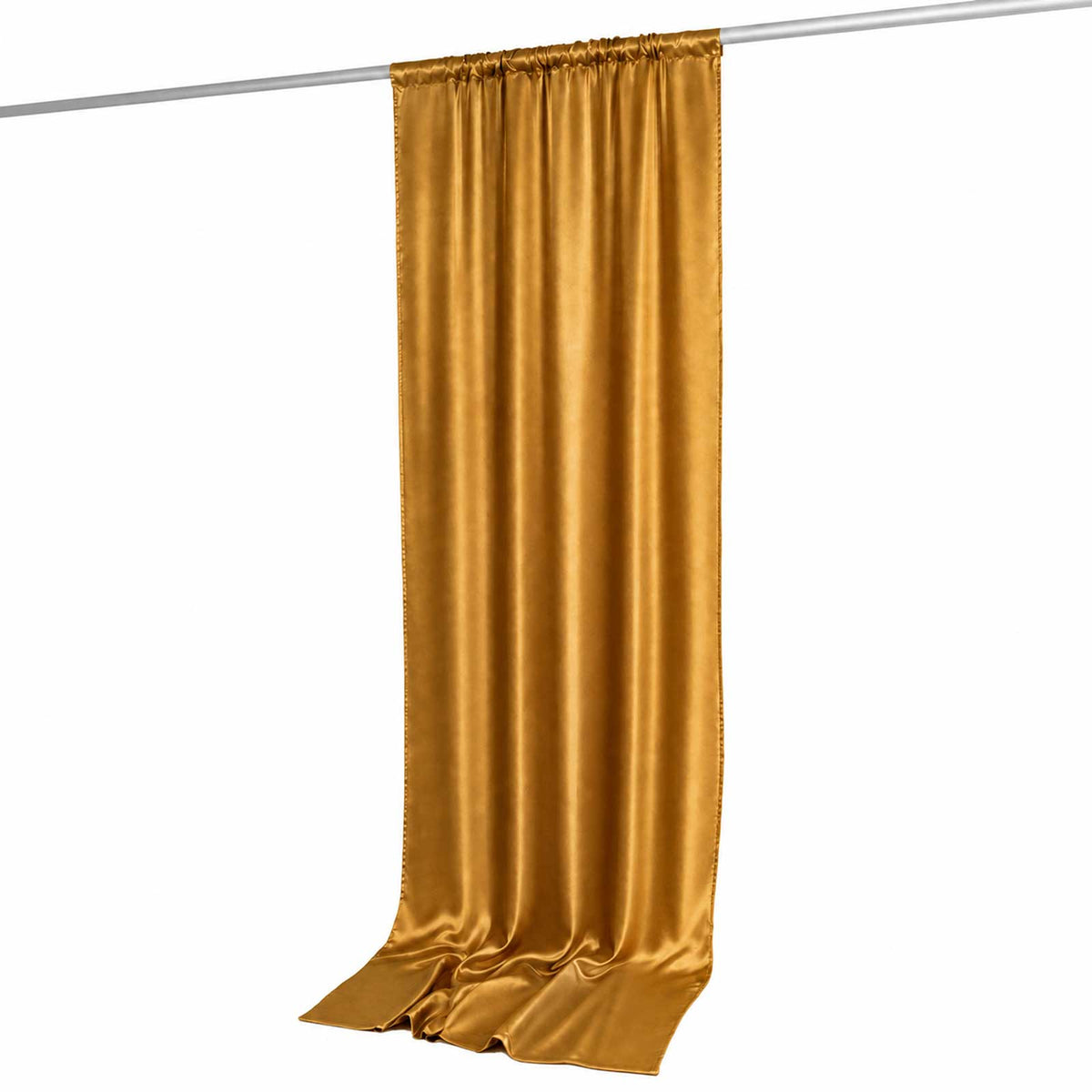 5ft x 10ft Satin Backdrop Curtain, Gold Event Drape Divider Panel – Photo Booth
