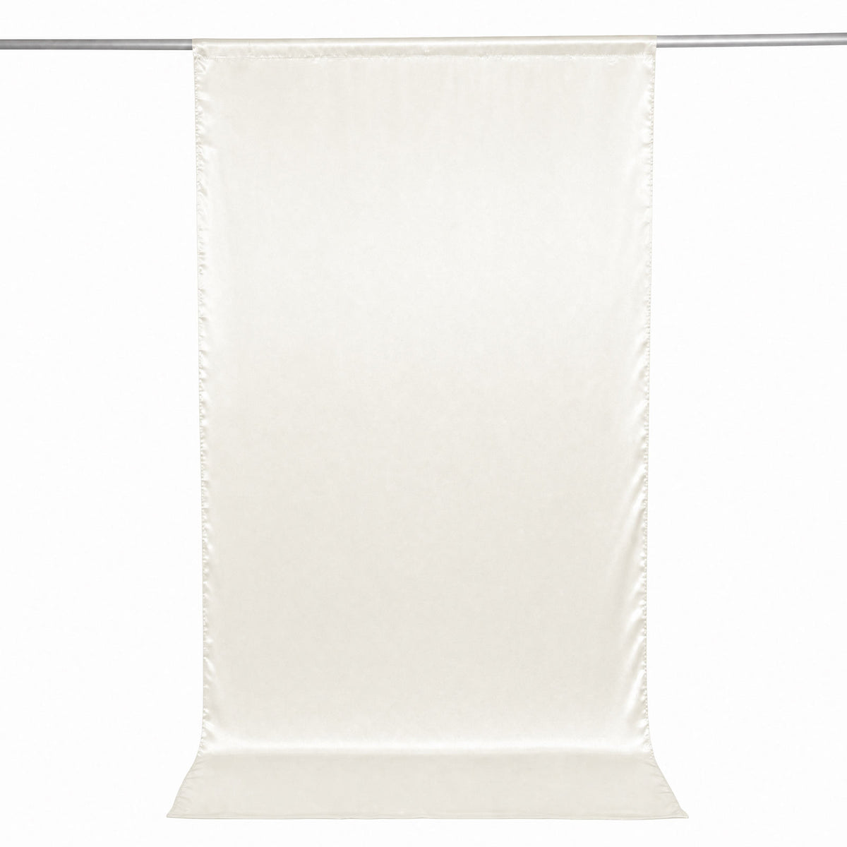 5ft x 10ft Satin Backdrop Curtain, Ivory Event Drape Divider Panel – Photo Booth