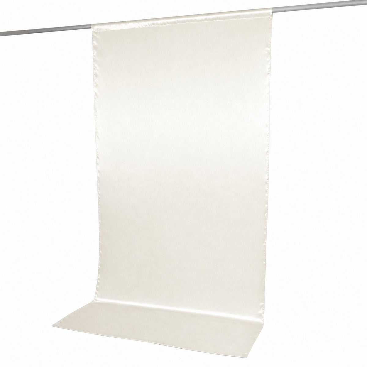 5ft x 10ft Satin Backdrop Curtain, Ivory Event Drape Divider Panel – Photo Booth