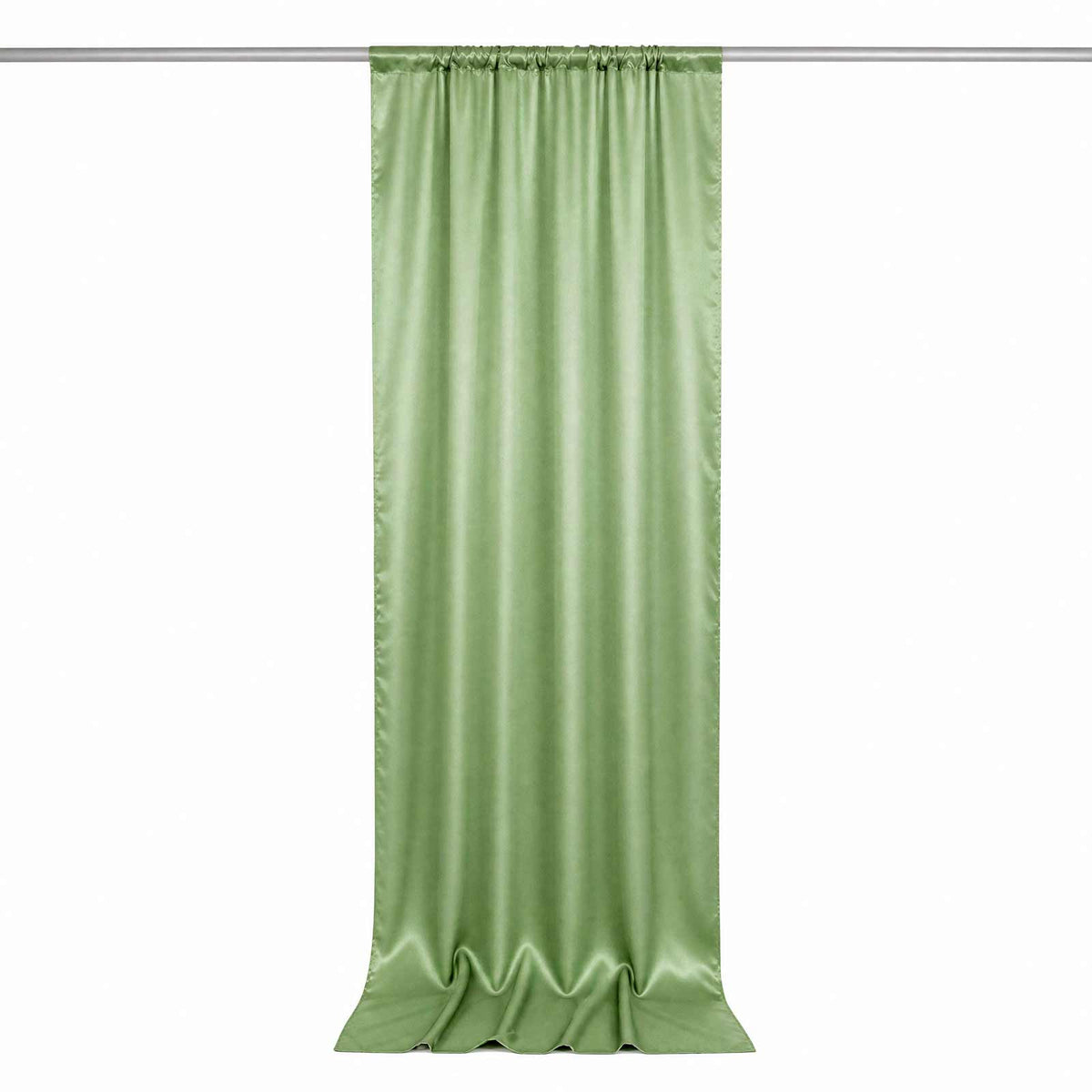 5ft x 10ft Satin Backdrop Curtain, Sage Green Event Drape Divider Panel – Photo Booth