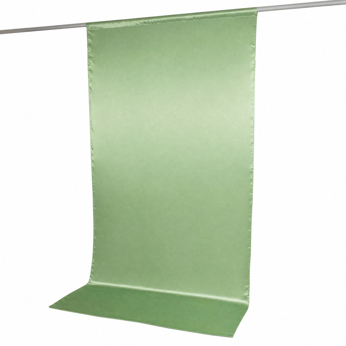 5ft x 10ft Satin Backdrop Curtain, Sage Green Event Drape Divider Panel – Photo Booth